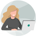 Graphic Support - Woman on laptop